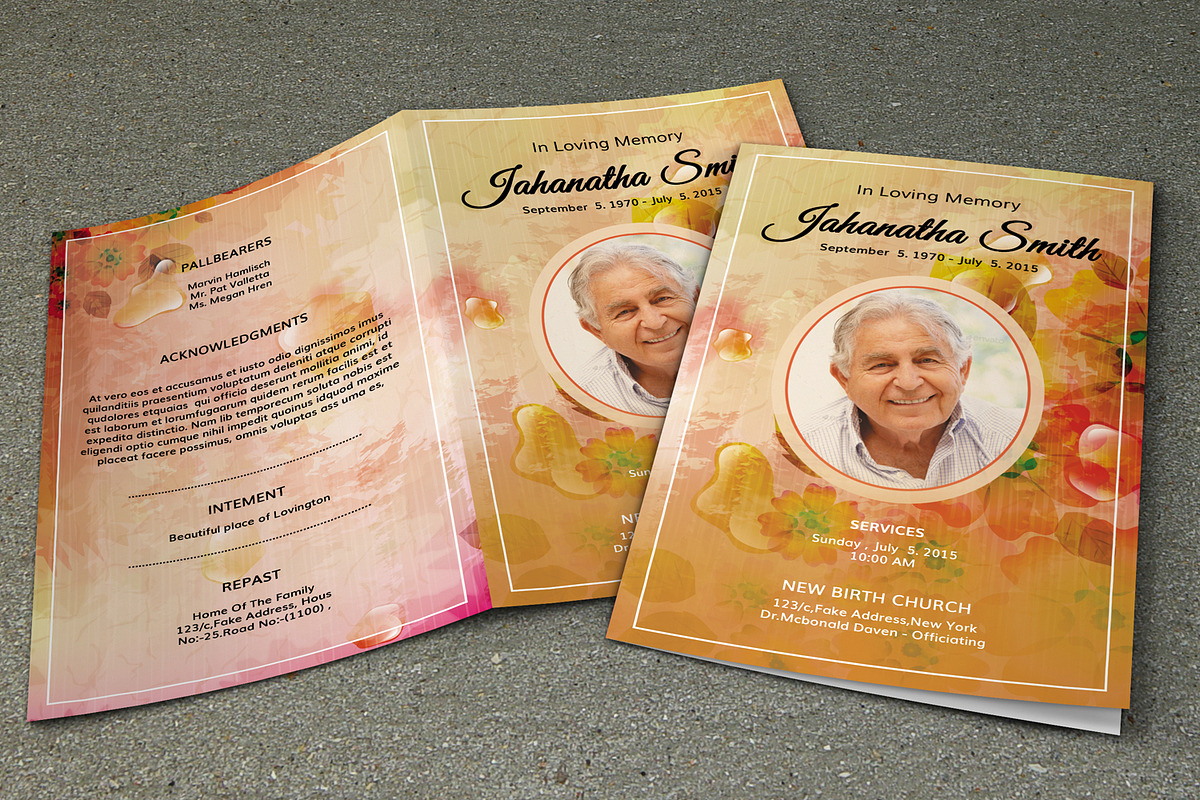Funeral Program Template-V240, a Brochure Template by Template Shop (Photo 1 of 4)