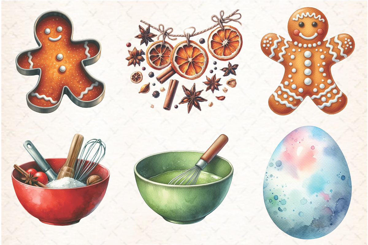 Christmas Holiday Baking Clipart, an Illustration by Libby Wishes (Photo 4 of 9)