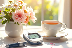 Diabetes management tools on a sunny morning, a Health & Medical Photo by DanFLCreativo