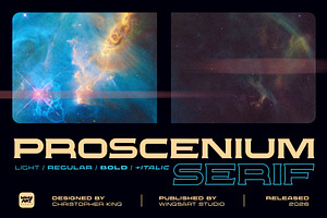 Proscenium Serif - A Widescreen Font