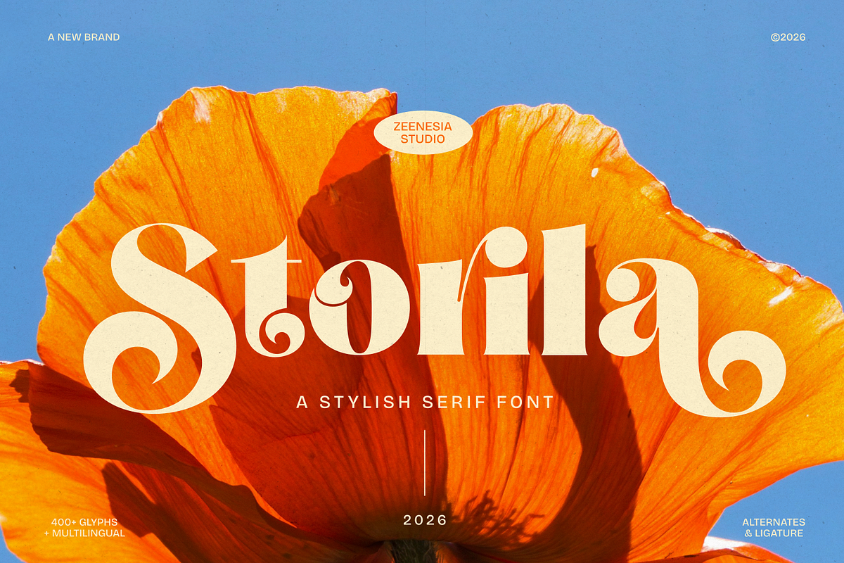 Storila, a Serif Font by zeenesia (Photo 1 of 12)