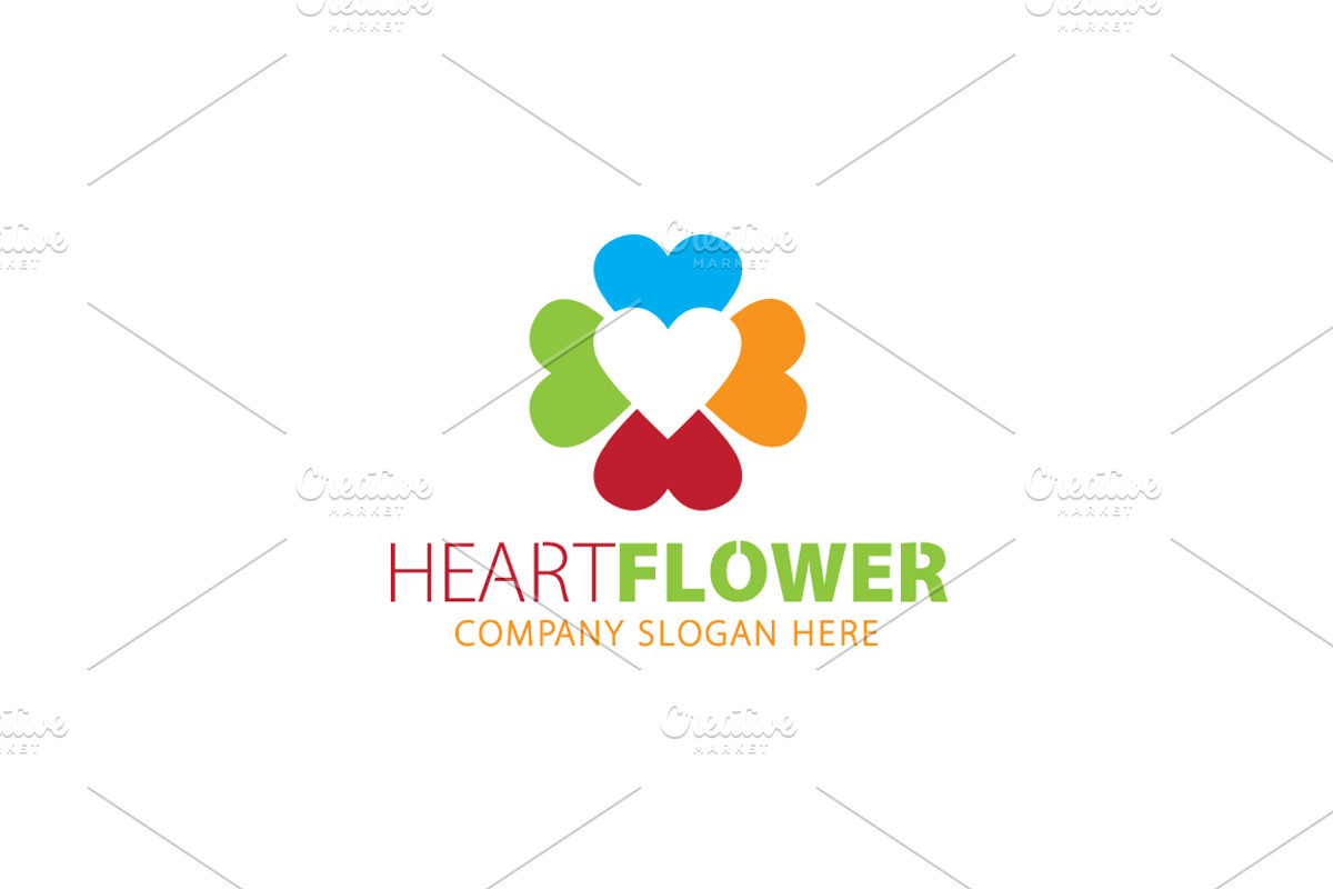 Heart-Love Flower logo, a Branding & Logo Template by Creative Dezing (Photo 3 of 6)