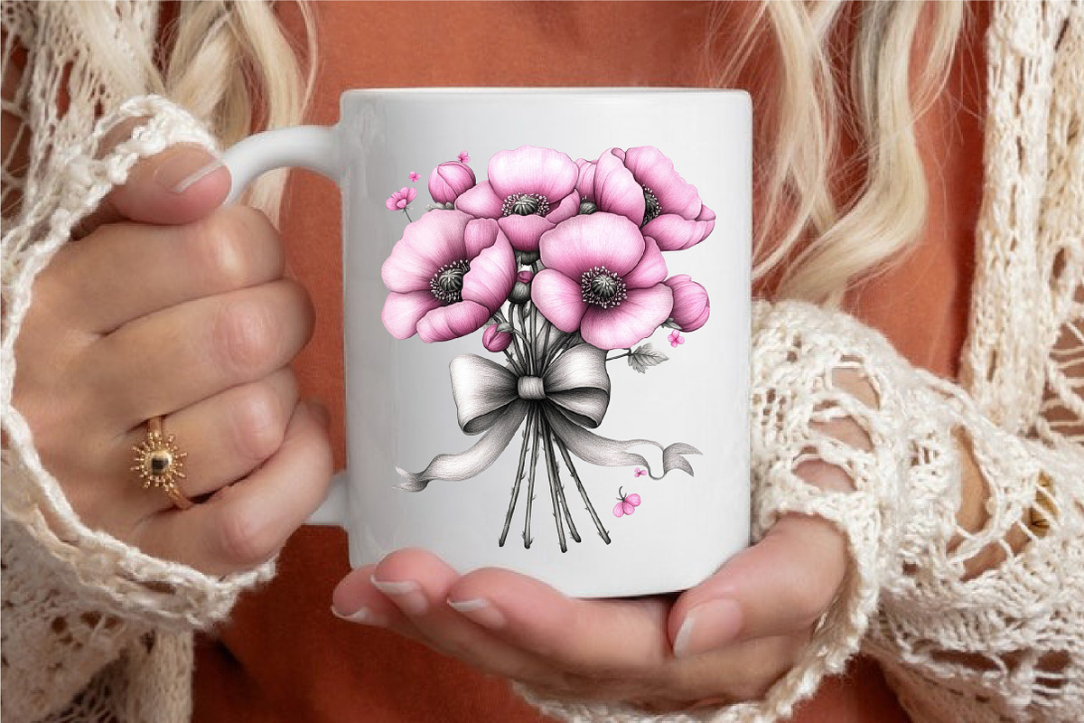 Whimsical Spring Poppy Flowers Clipa, an Illustration by designcity5 (Photo 5 of 5)