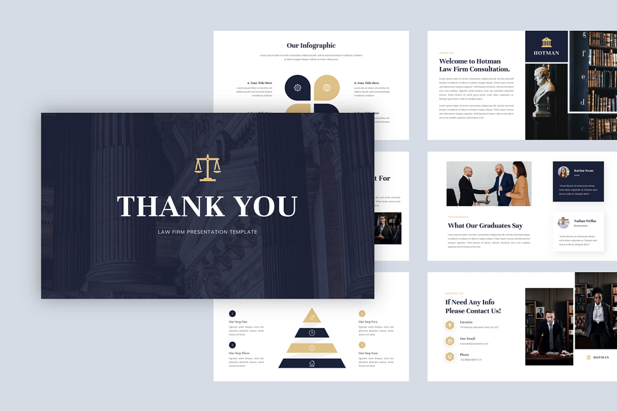 Hotman - Law Firm PowerPoint, a Presentation Template by Biwarastudio (Photo 5 of 5)
