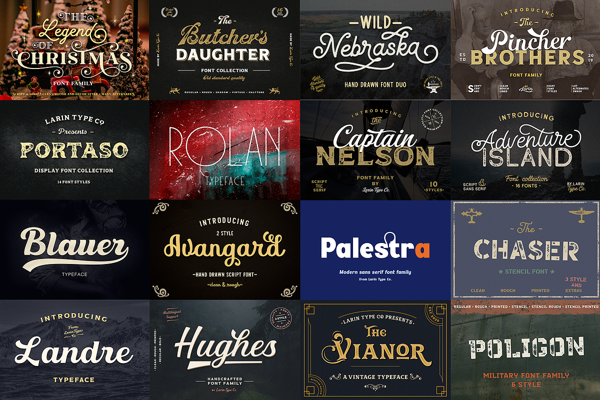 Exclusive Font Bundle, a Sans Serif Font by Larin Type Co. (Photo 7 of 15)