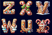 Christmas Gingerbread Alphabet Png, an Illustration by SinaCreation (Thumbnail 2 of 5)