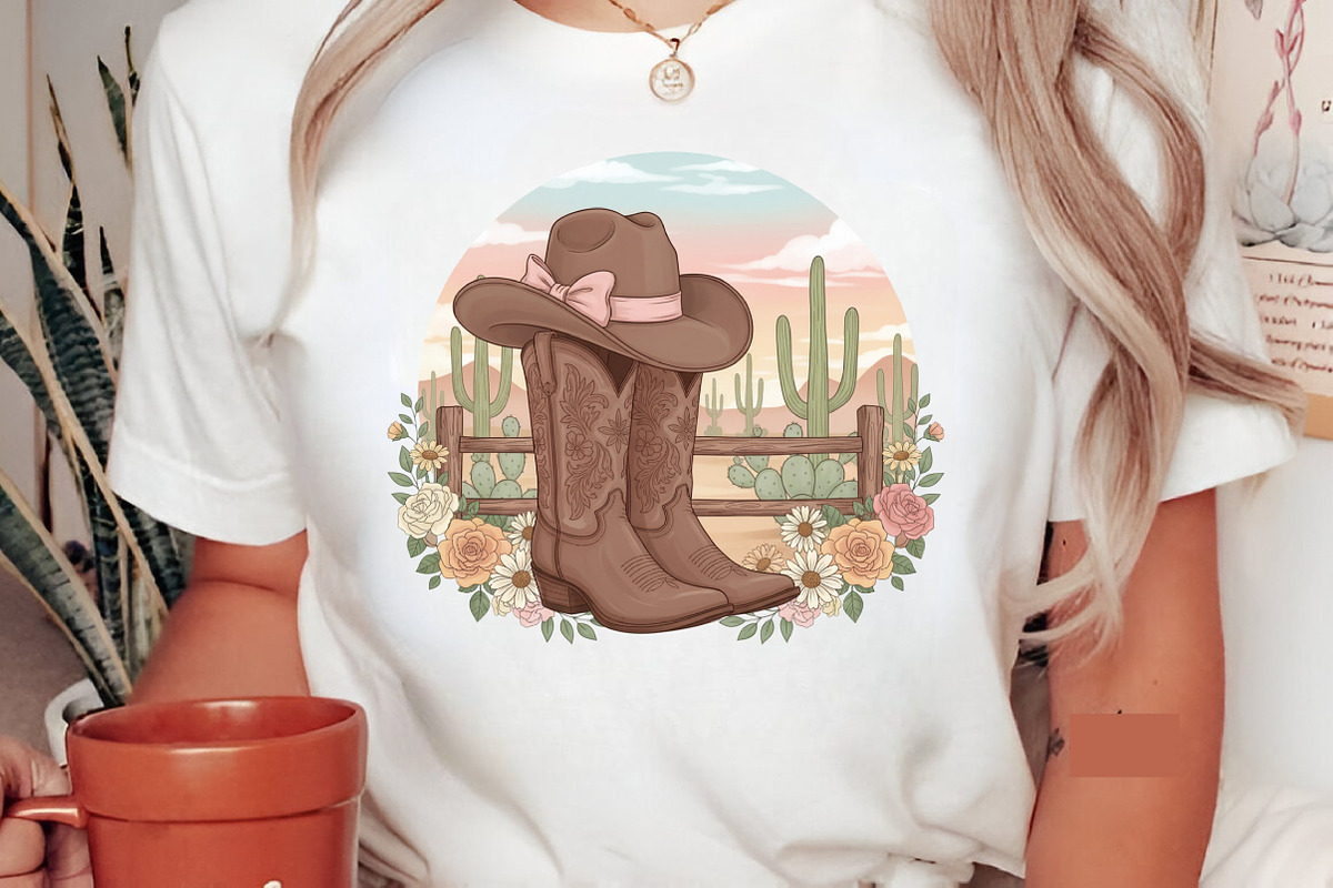 Western Cowgirl Coquette Country PNG, an Illustration by Designking (Photo 2 of 4)