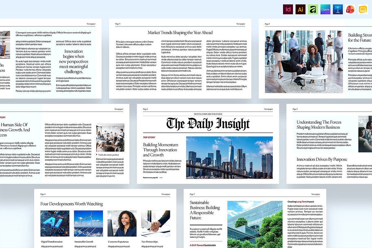 Newspaper Presentation Template, a Presentation Template by BrandPacks (Photo 1 of 4)