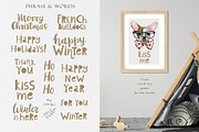 French Bulldogs and Winter Holidays, an Animal Illustration by Wenona (Thumbnail 6 of 8)