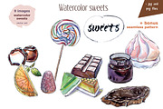 Watercolor sweets, a Food Illustration by miminoshka (Thumbnail 4 of 10)