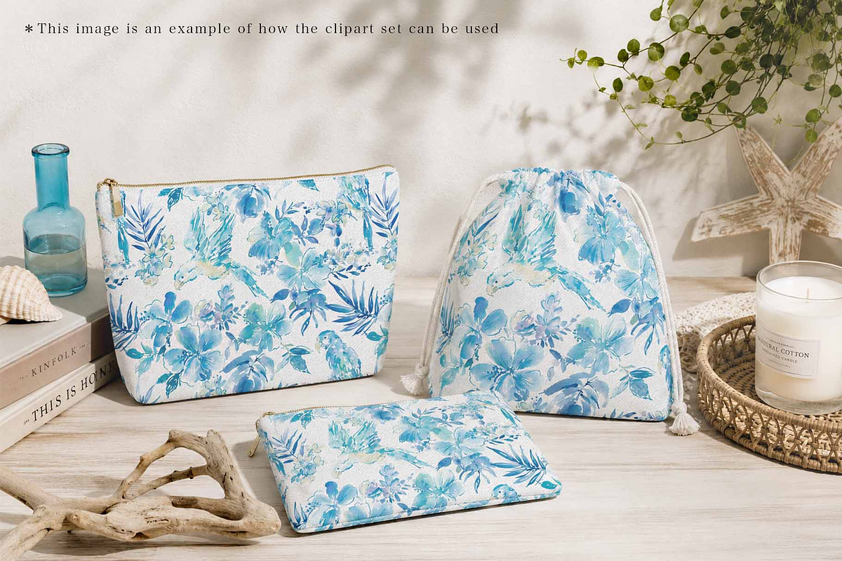 Watercolor Tropical floral set, an Object Graphic by Sawango Designs (Photo 2 of 10)