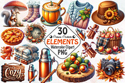 Autumn Aesthetic Elements Clipart, an Illustration by RobertsArt (Thumbnail 1 of 7)
