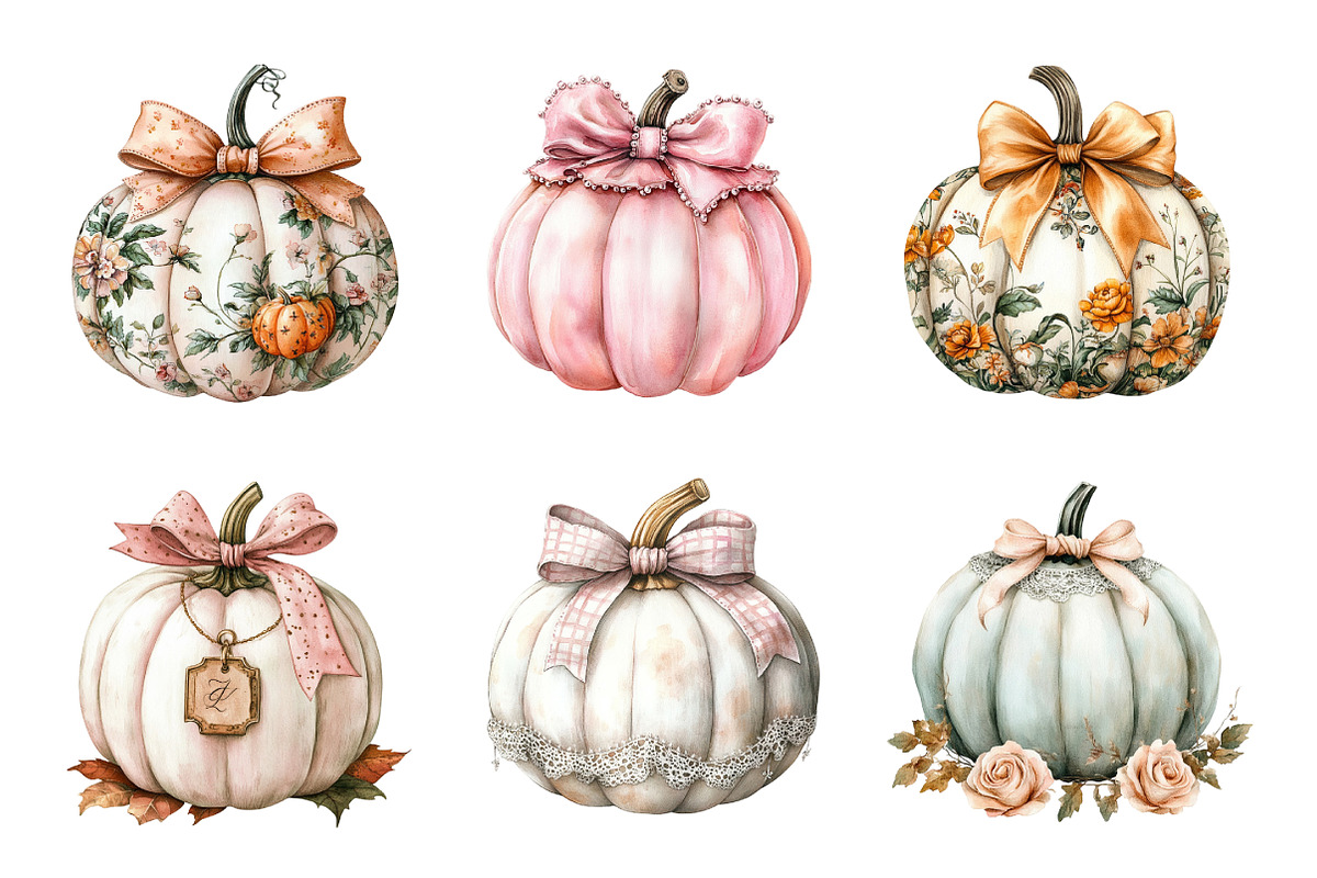Aesthetic Coquette Pumpkin PNG, an Illustration by SinaCreation (Photo 4 of 7)