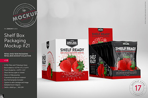 Retail Shelf Box 21 Packaging Mockup
