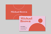 Red and Pink Business Card, a Business Card Template by wavebreak (Thumbnail 2 of 2)