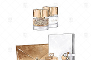 Gold Stationery Girl Boss Clipart, an Illustration by Frou Fou Craft (Thumbnail 6 of 7)