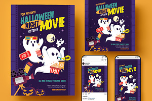 Horror Halloween Movie Flyer