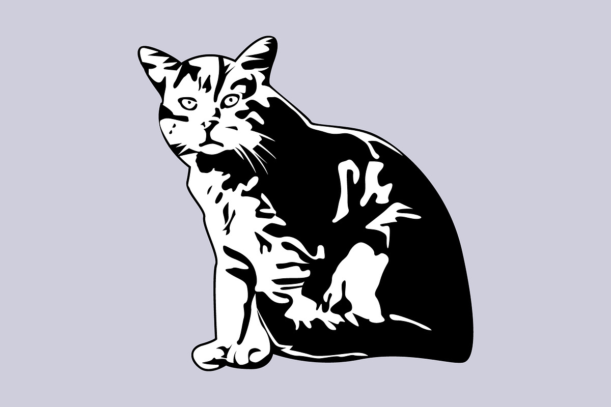 Illustration of Cat design template, an Animal Illustration by Sumberpangan (Photo 3 of 3)
