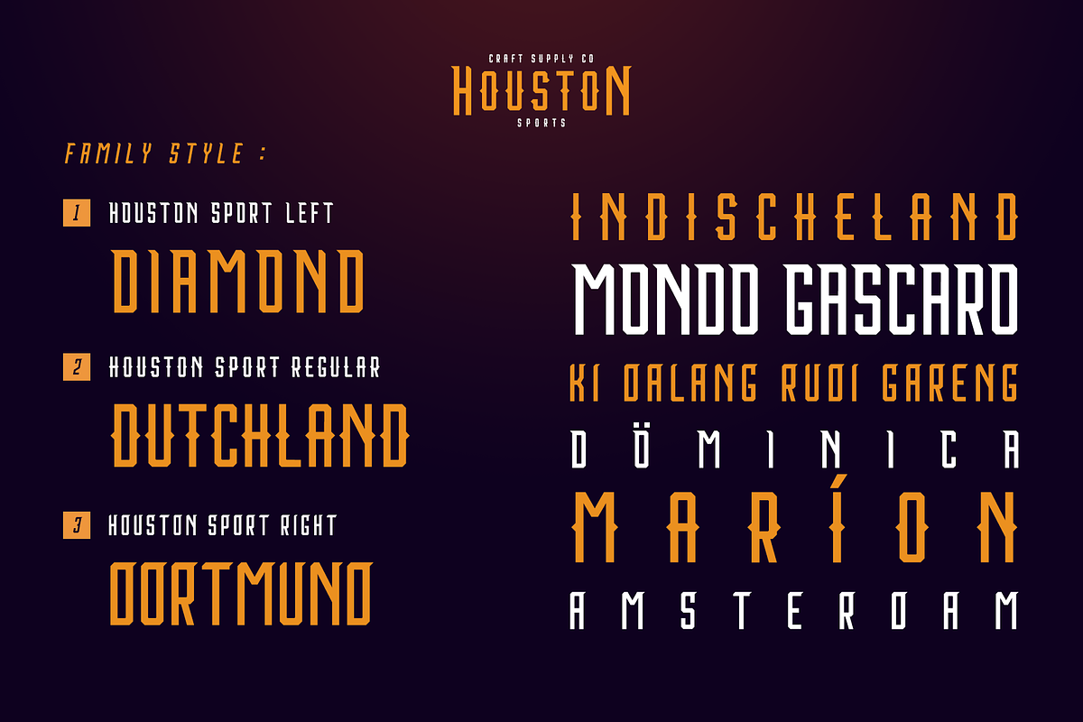 Houston Sports Font Family preview 5