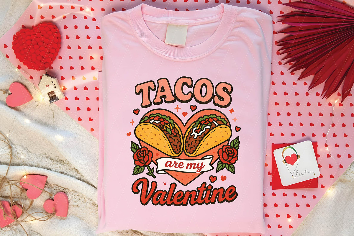 Tacos Are My Valentine Png, an Illustration by DreamPrint404 (Photo 8 of 8)