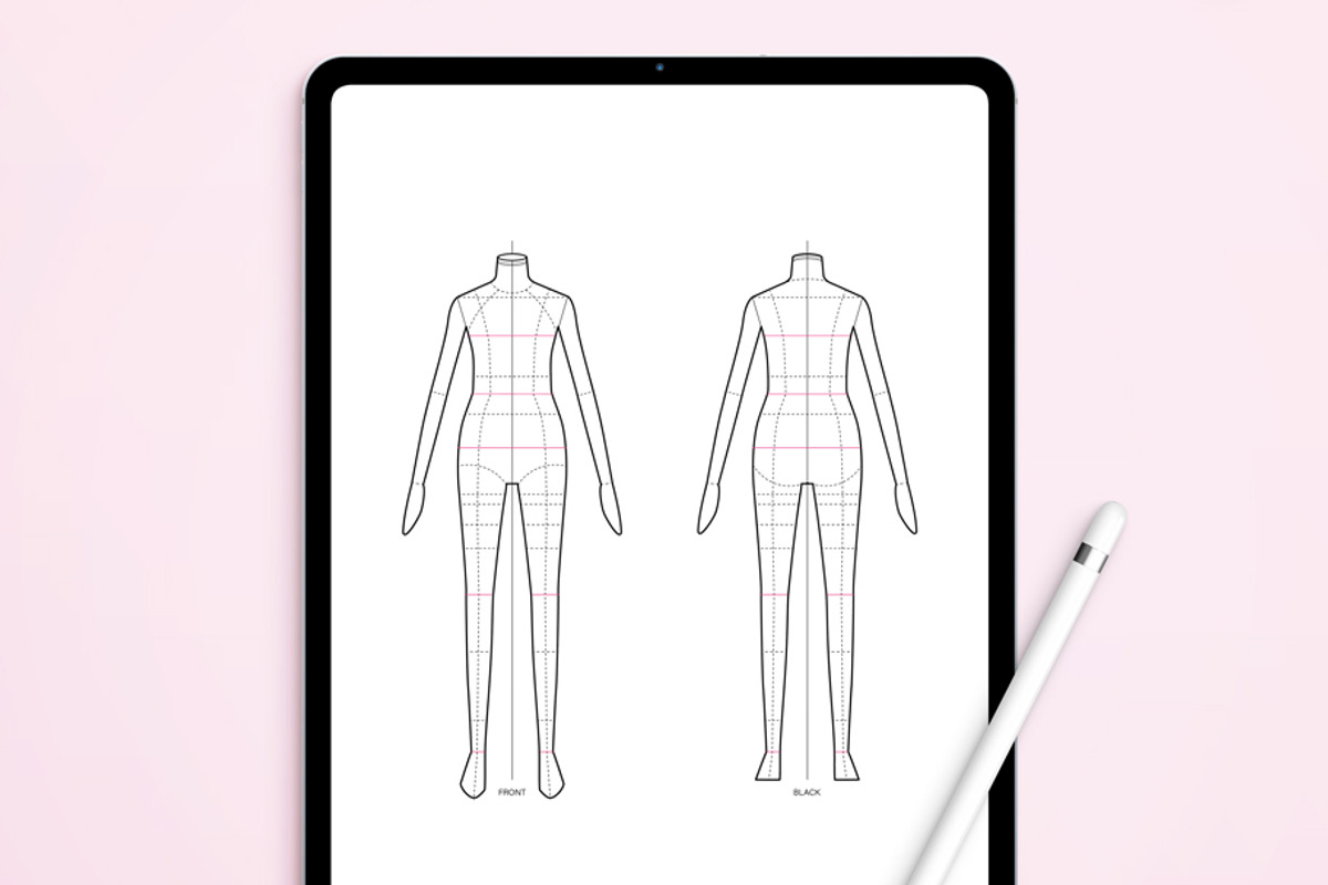Body Template for Fashion Design A4, an Illustration by HYDNSTUDIO (Photo 9 of 9)