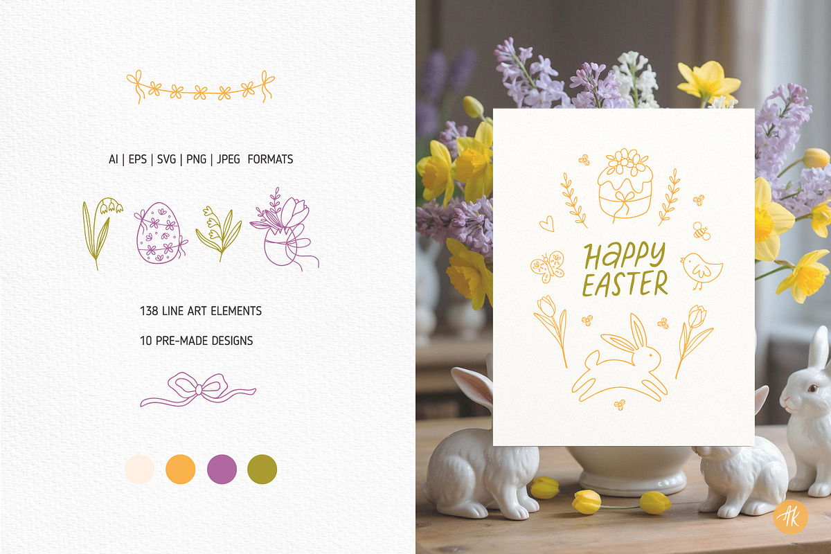 Four Seasons Line Art Bundle, a Seasonal Illustration by Alena Koval (Photo 15 of 17)
