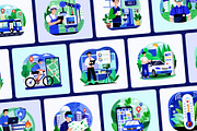 IOT Illustration Set, a Technology Illustration by Prosymbols (Thumbnail 6 of 9)