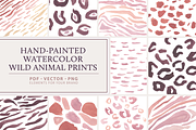 Watercolor Wild Animal Prints, a Pattern Graphic by Finicky Fox Design (Thumbnail 4 of 4)
