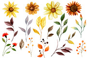 Autumn Flowers. Watercolor, a Seasonal Illustration by made by Tanya (Thumbnail 3 of 5)