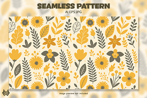 Summer Flowers - Pattern Background, a Pattern Graphic by NOX Labs