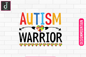 Autism warrior png design