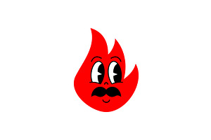 Funny red flame cartoon character, an Object Illustration by GraphiShop