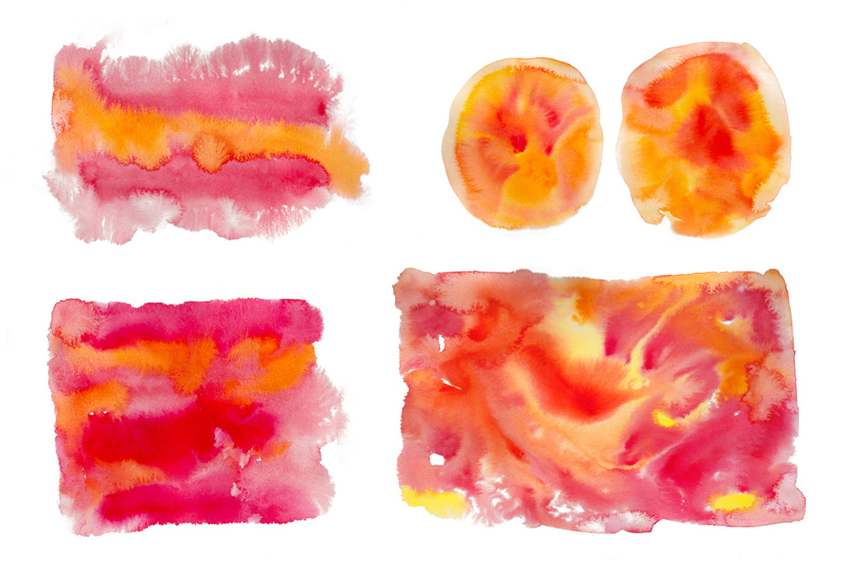 Big set of watercolor backgrounds preview 2
