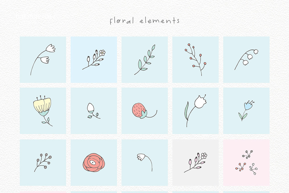 Cute Vector&Watercolor graphics, an Animal Illustration by Eva Katerina (Photo 15 of 21)