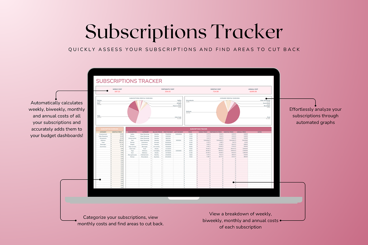Standard Weekly Budget - Red, a Templates & Theme by The Creative Plans co (Photo 5 of 10)