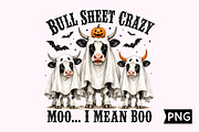 Moo I Mean Boo Halloween Cows Design, a Seasonal Illustration by Creative Art (Thumbnail 1 of 3)