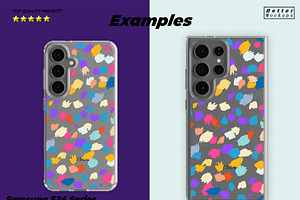 S24 Series Clear Case Front Mockups