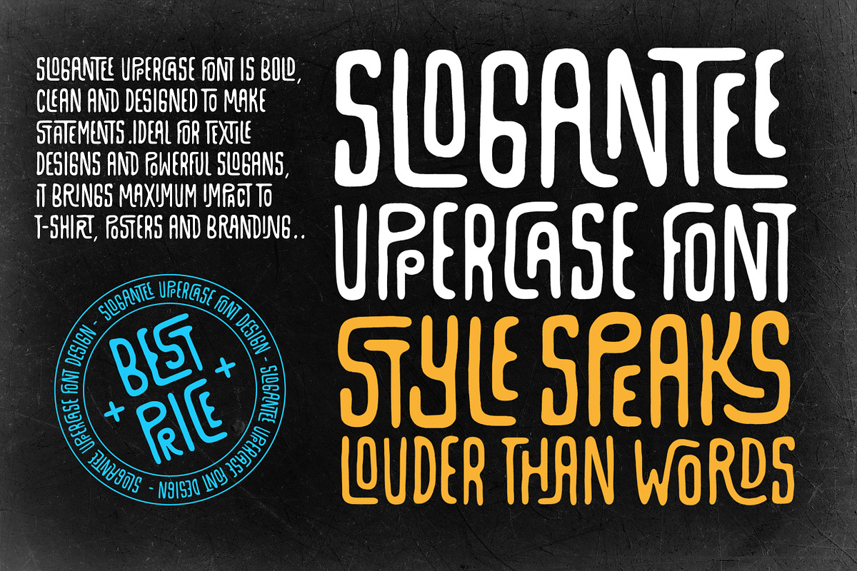 SloganTee Uppercase Font, a Font by akropol (Photo 1 of 3)
