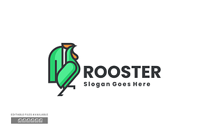 Rooster Simple Mascot Logo, a Branding & Logo Template by ivan_artnivora