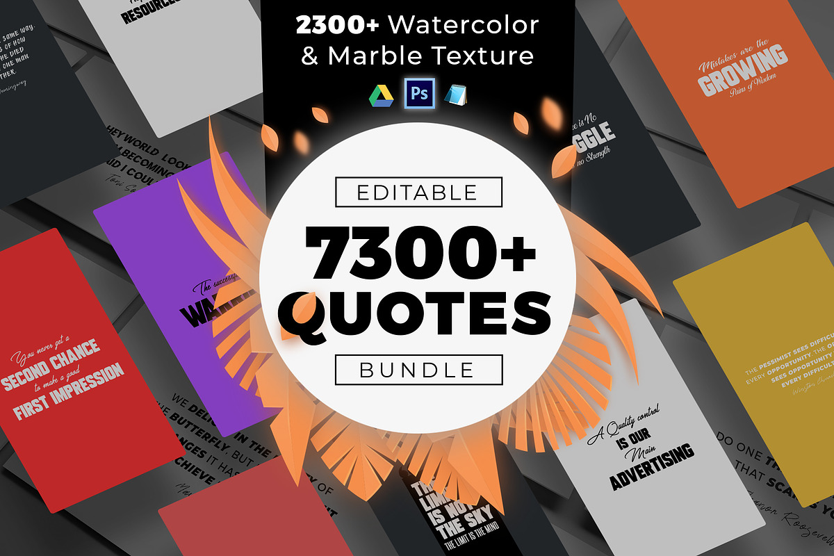 7300+ Quotes & Textures Bundle, a Social Media Template by AN Productions (Photo 1 of 33)