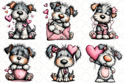 Whimsical Valentine Dog Clipart, an Illustration by Black Bird Studio (Thumbnail 3 of 6)