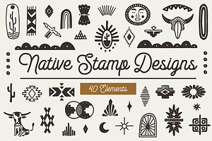 Native Stamp Designs, a Decorative Illustration by cmfgraphics
