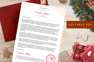 Editable Letter From Santa PDF PSD