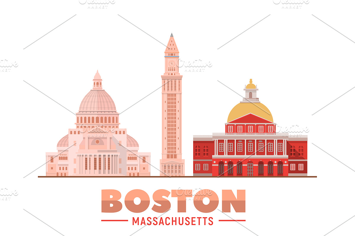 Boston Massachusetts skyline, an Illustration by Sky and glass (Photo 6 of 6)