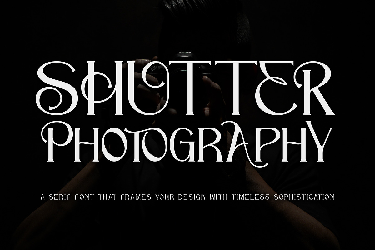 Shutter Photography, a Serif Font by Letterara (Photo 1 of 12)