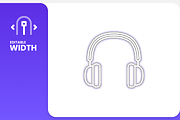 Recording Studio Line Icons, an Outline Icon by RudenkoArts (Thumbnail 4 of 4)