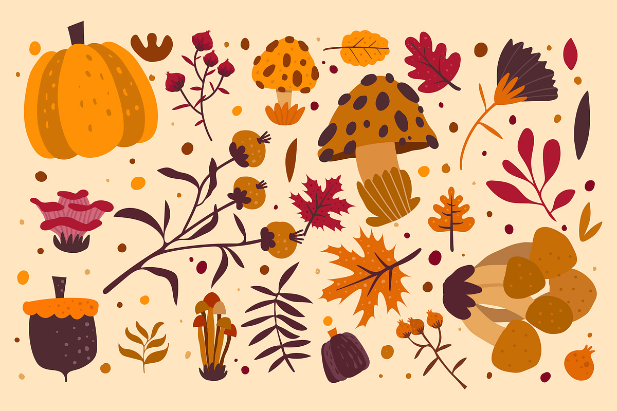 Fall Autumn Vector Element, an Object Graphic by Firman Bayu (Photo 5 of 7)
