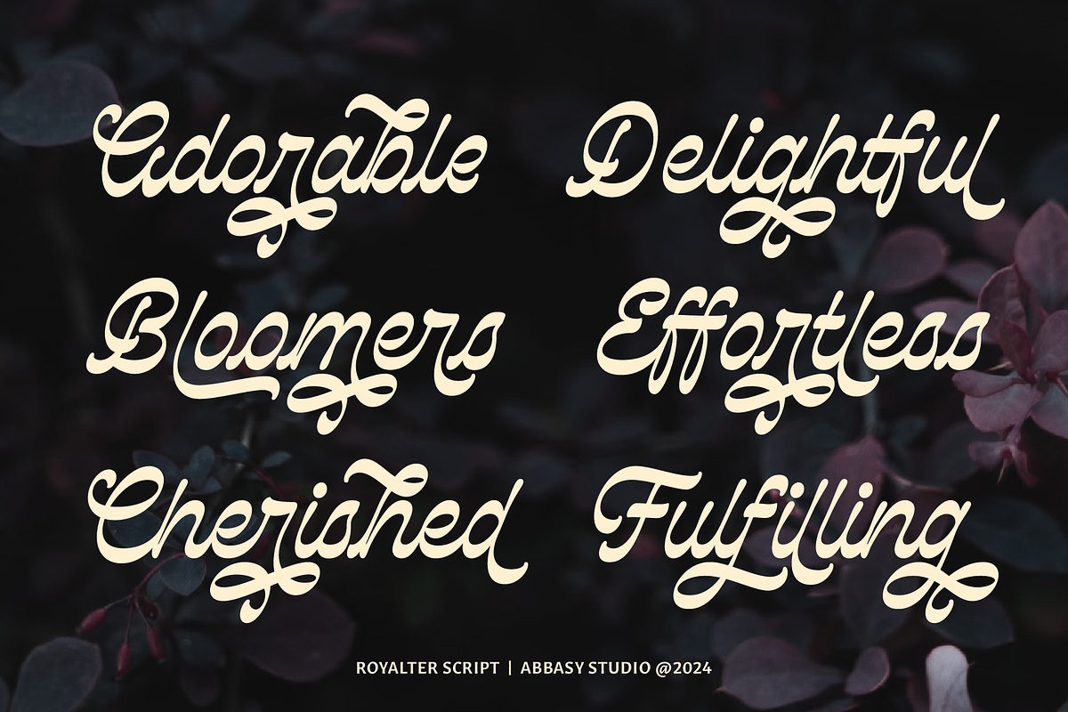 Royalter Script, a Script Font by Abbasy Studio (Photo 5 of 10)