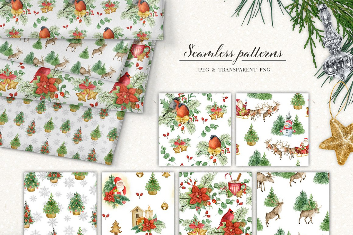 Christmas Watercolor Bundle, a Food Illustration by JuliaBadeeva (Photo 12 of 18)