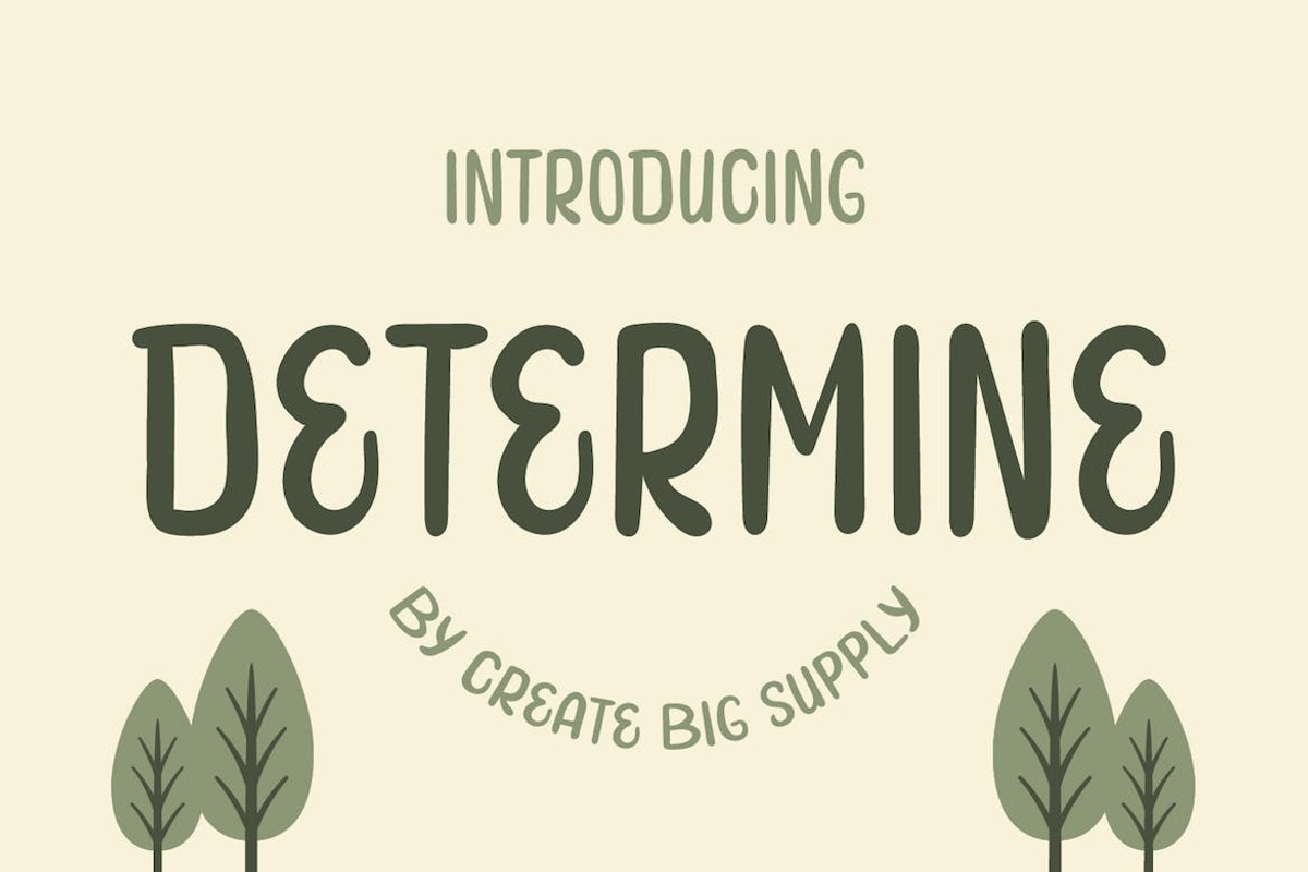 Determine - Handwriting Display Font, a Handwritten Font by CreateBigSupply (Photo 1 of 10)